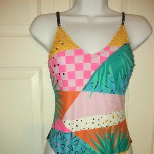 XHILARATION Women's Multi-Color One Piece Swimwear